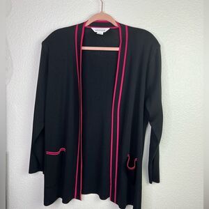 Exclusively Misook black cardigan XL